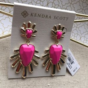 Kendra Scott Sterling Earrings in Magenta